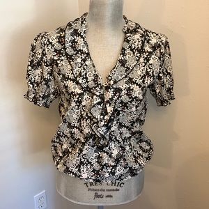 Sanctuary Clothing | Black & Cream Blouse Top